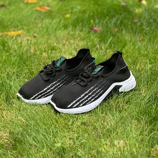 Walking Casual Outdoor Black Shoes Lightweight Sneakers