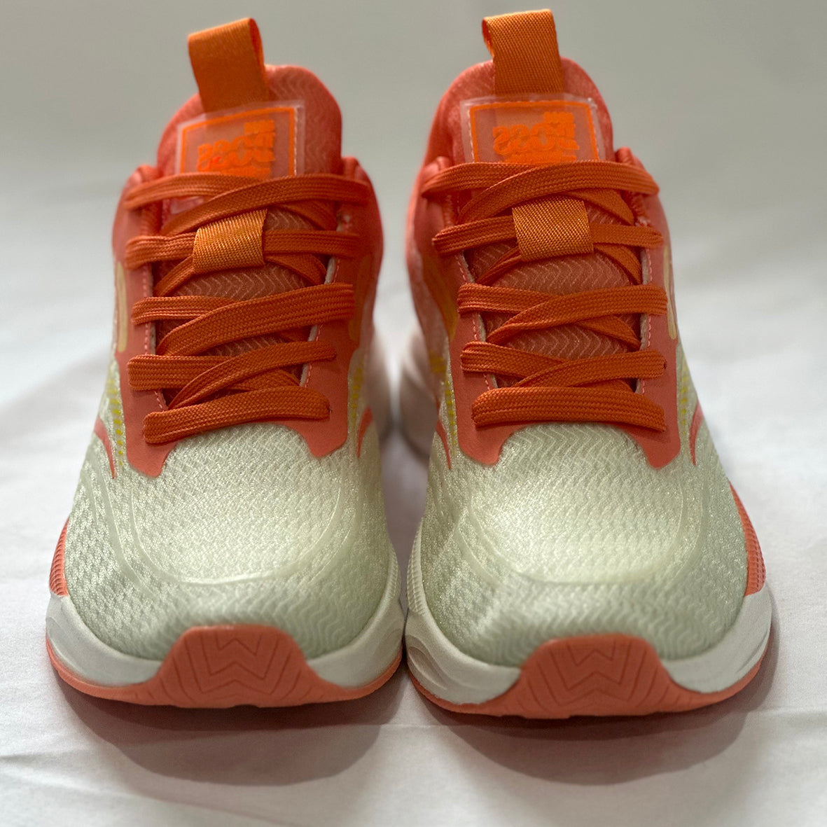 Running Outdoor men's orange-white Shoes Lightweight Sneakers