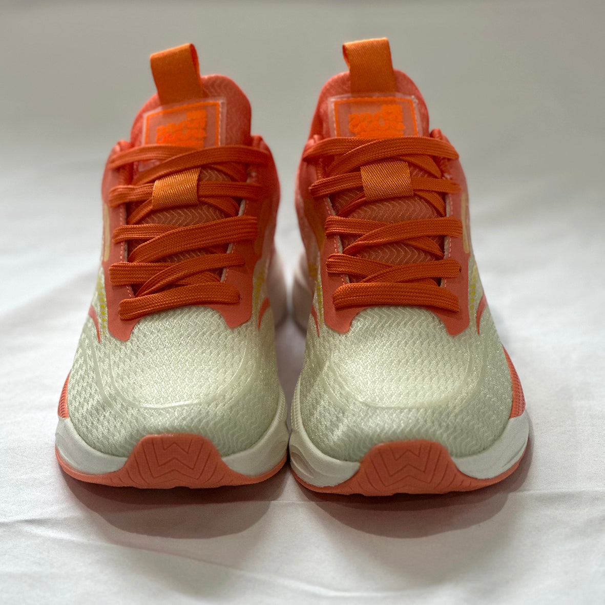 Running Outdoor men's orange-white Shoes Lightweight Sneakers