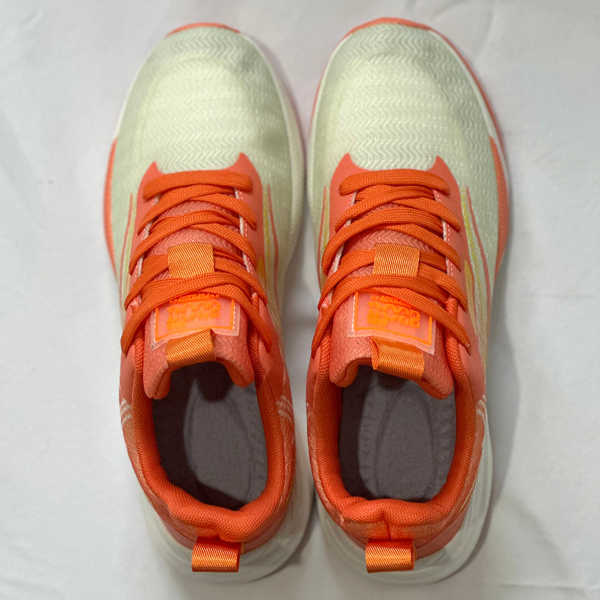 Running Outdoor men's orange-white Shoes Lightweight Sneakers