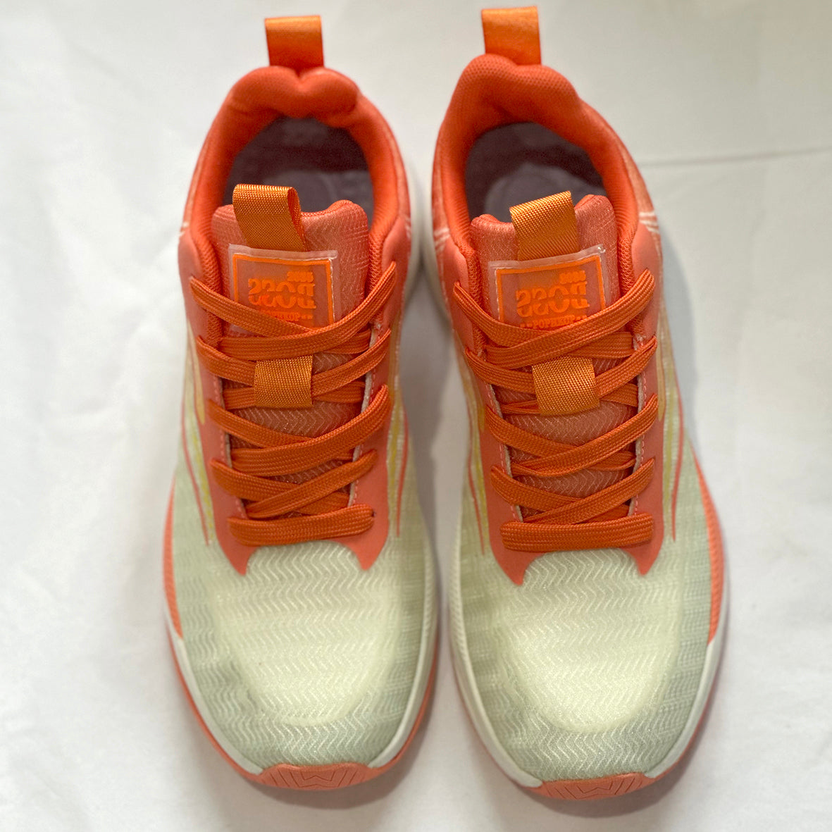 Running Outdoor men's orange-white Shoes Lightweight Sneakers