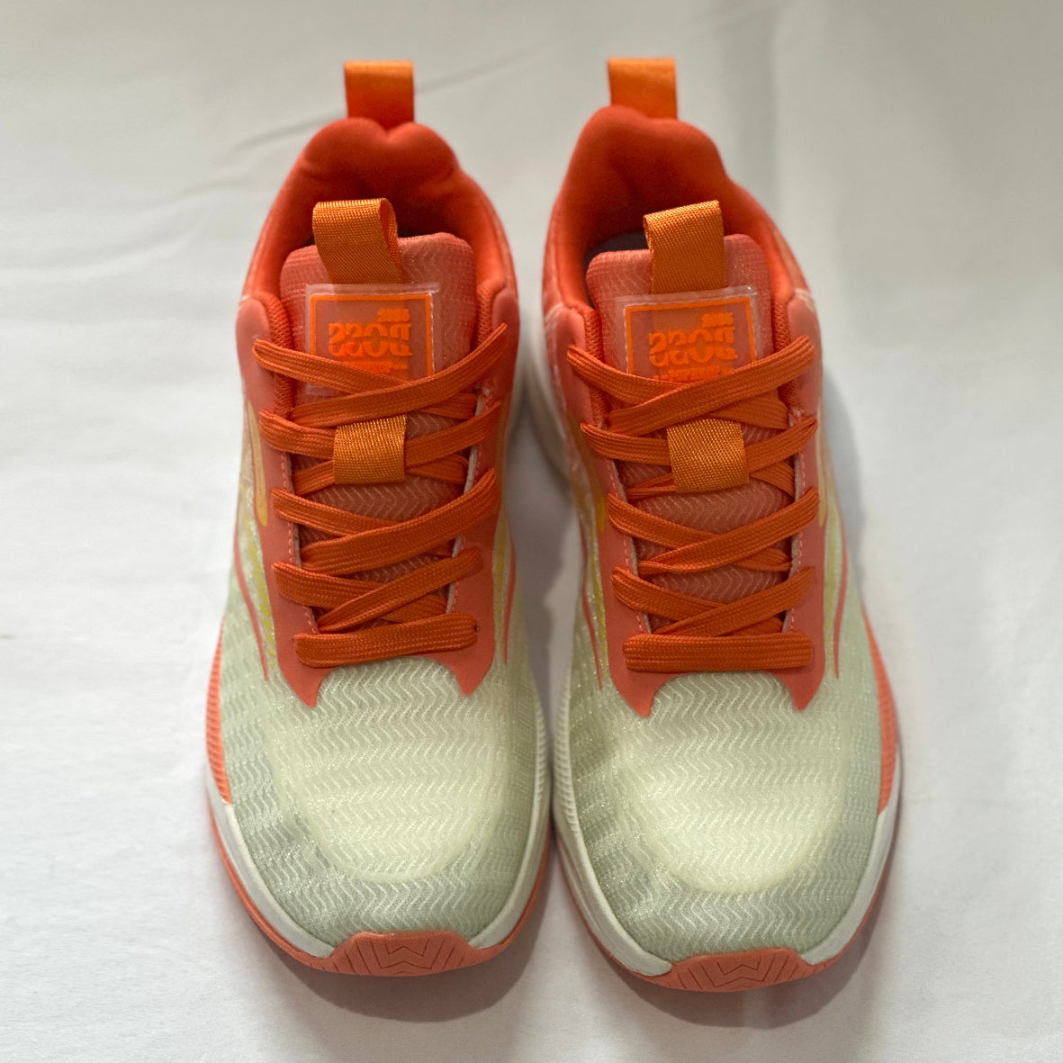 Running Outdoor men's orange-white Shoes Lightweight Sneakers