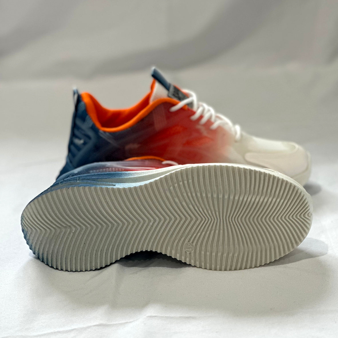 Running Outdoor men's blue-orange-white Shoes Lightweight Sneakers