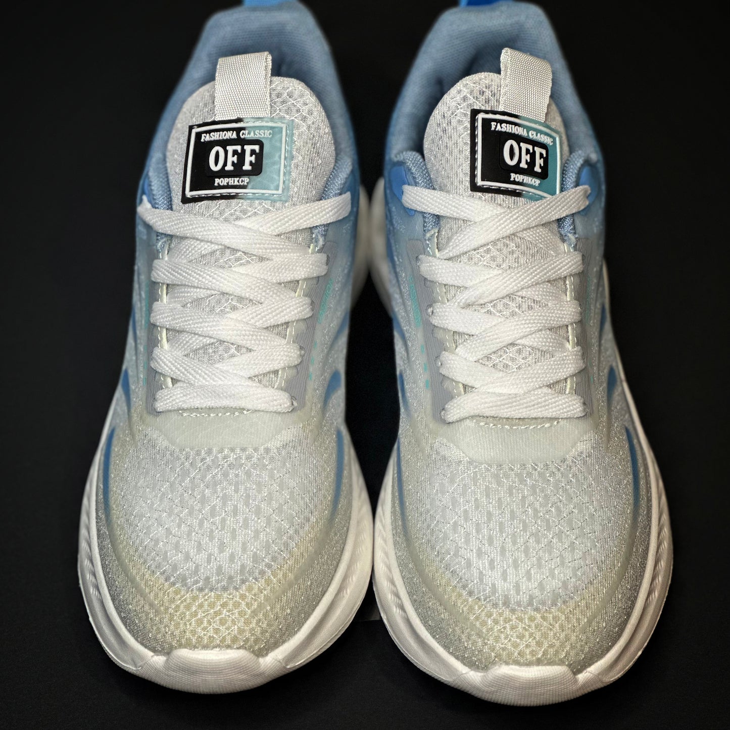 Running Outdoor men's white-blue Shoes Lightweight Sneakers