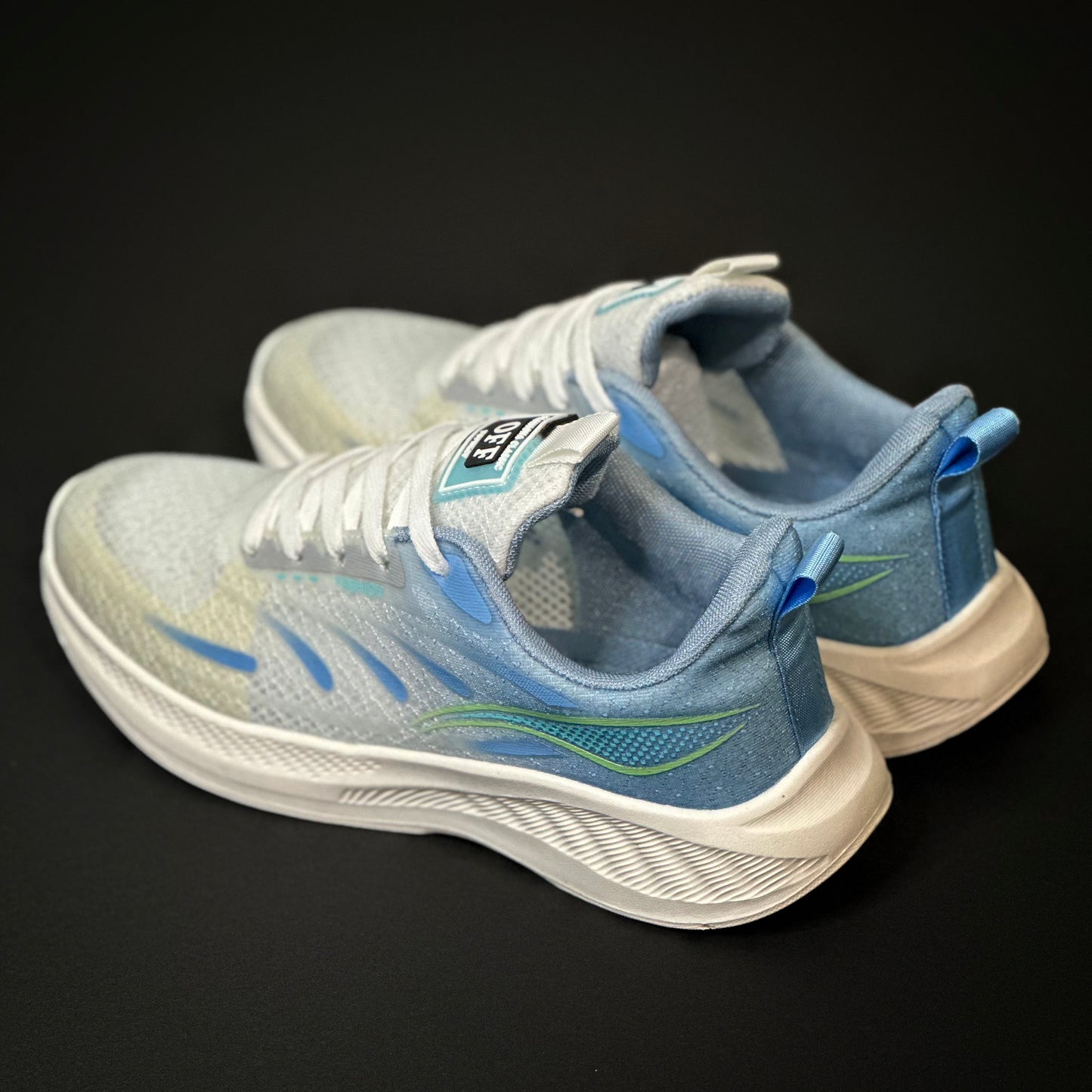 Running Outdoor men's white-blue Shoes Lightweight Sneakers
