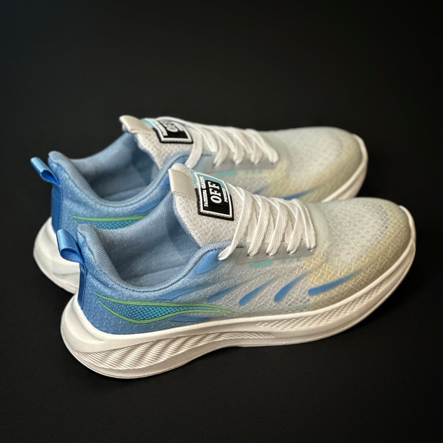 Running Outdoor men's white-blue Shoes Lightweight Sneakers