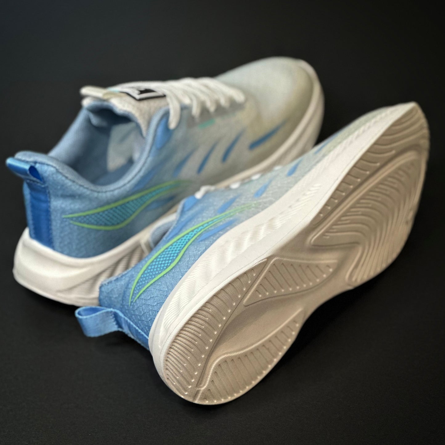 Running Outdoor men's white-blue Shoes Lightweight Sneakers