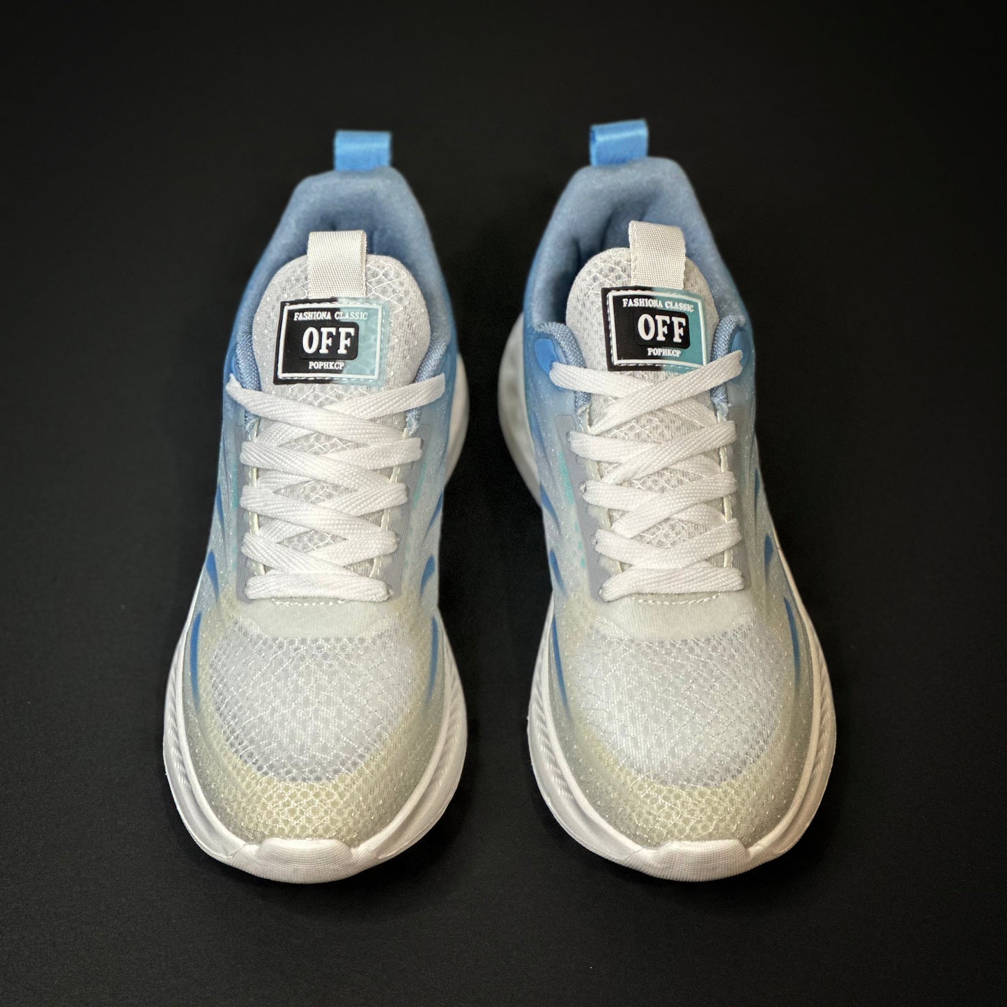 Running Outdoor men's white-blue Shoes Lightweight Sneakers